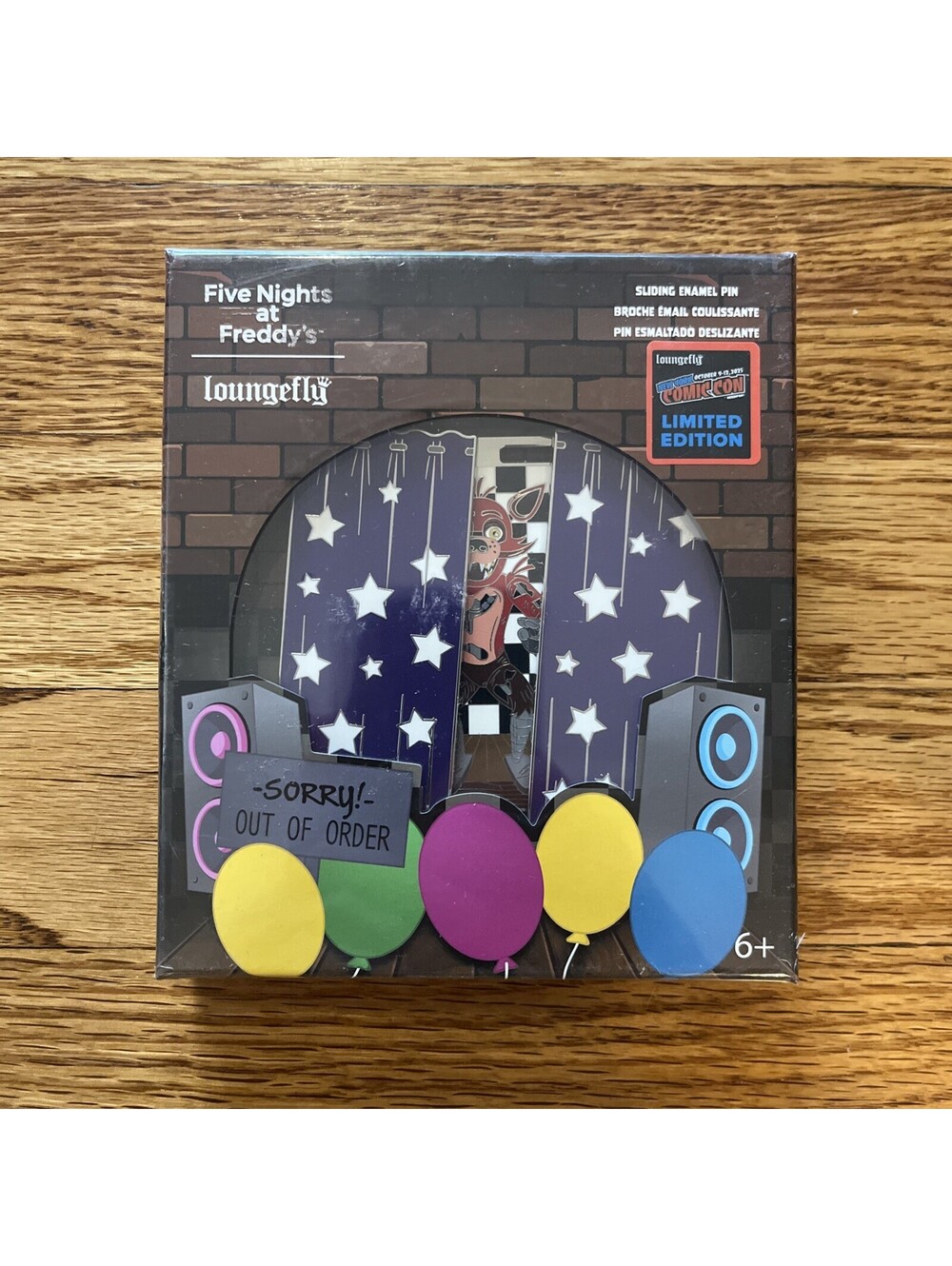 Five Nights At Freddy’s FNAF NYCC 2025 Loungefly Fall LE 690 Sliding Pin - Foxy